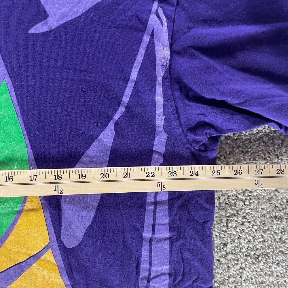 The Joker Shirt Mens 2XL XXL Purple Suite DC Comics Cotton Casual Antihero Logo - Picture 3 of 7